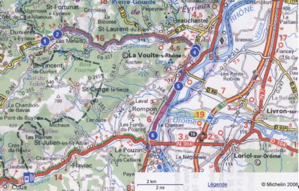 Carte routière Devesset