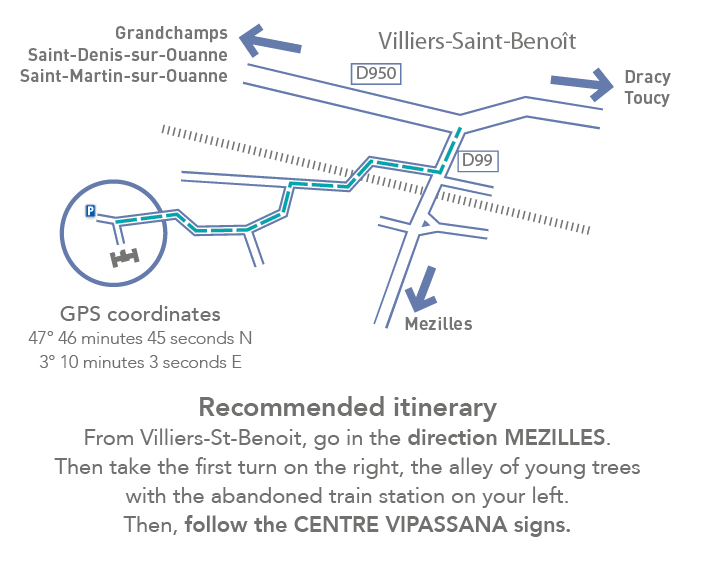 Detailed itinerary from Villiers-Saint-Benoît